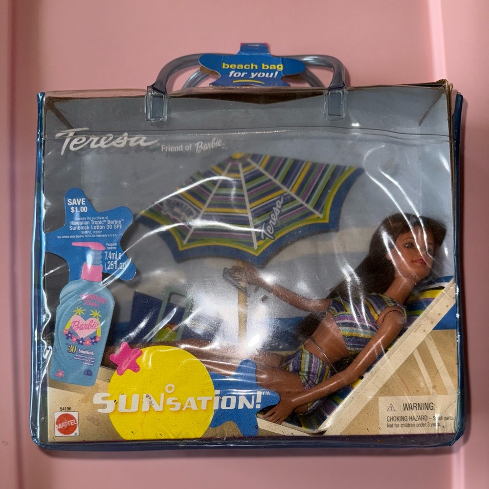 🩱🐚⛱️☀️Teresa Friend of Barbie  Sun Sensation Doll (1991 Mattel #54198)